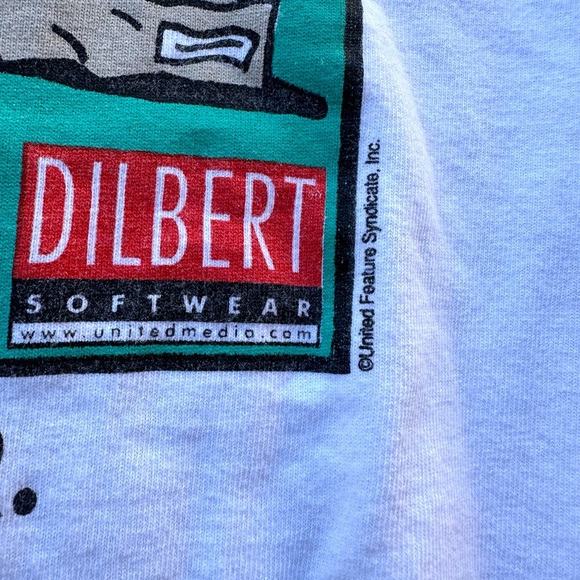 Vintage 90s Dilbert Comic T Shirt The Network Is Down Single Stitch Tech Funny - Picture 2 of 6